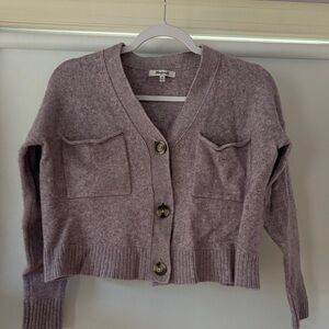 Madewell Lavender Button Cardigan